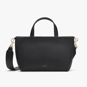 NWT Cuyana Mini Easy Zipper Tote in Mocha Pebbled Leather